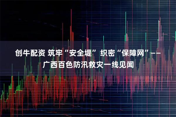 创牛配资 筑牢“安全堤”&#32;织密“保障网”——广西百色防汛救灾一线见闻